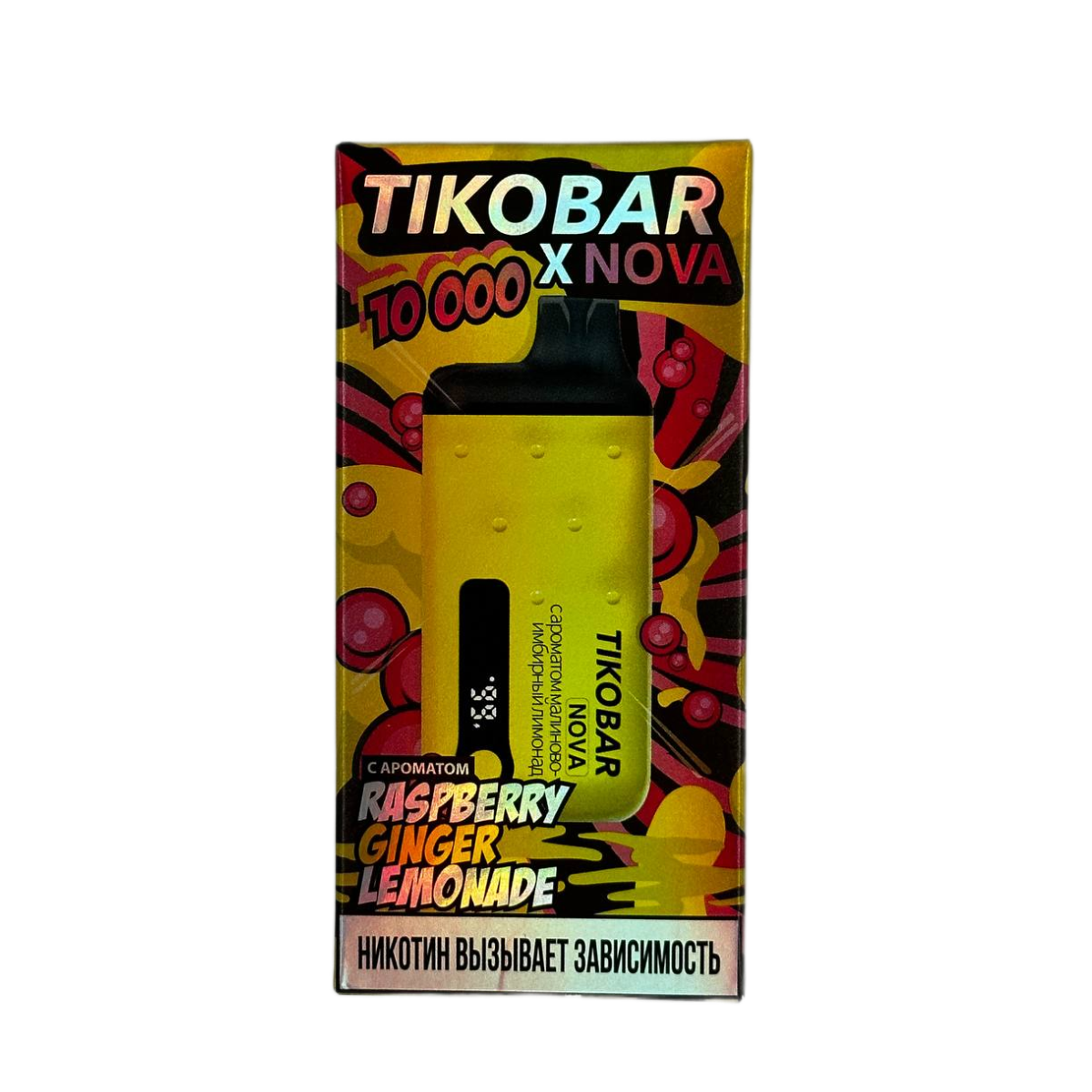 TIKOBAR 10000 NOVA Малиново имбирный лимонад 2%