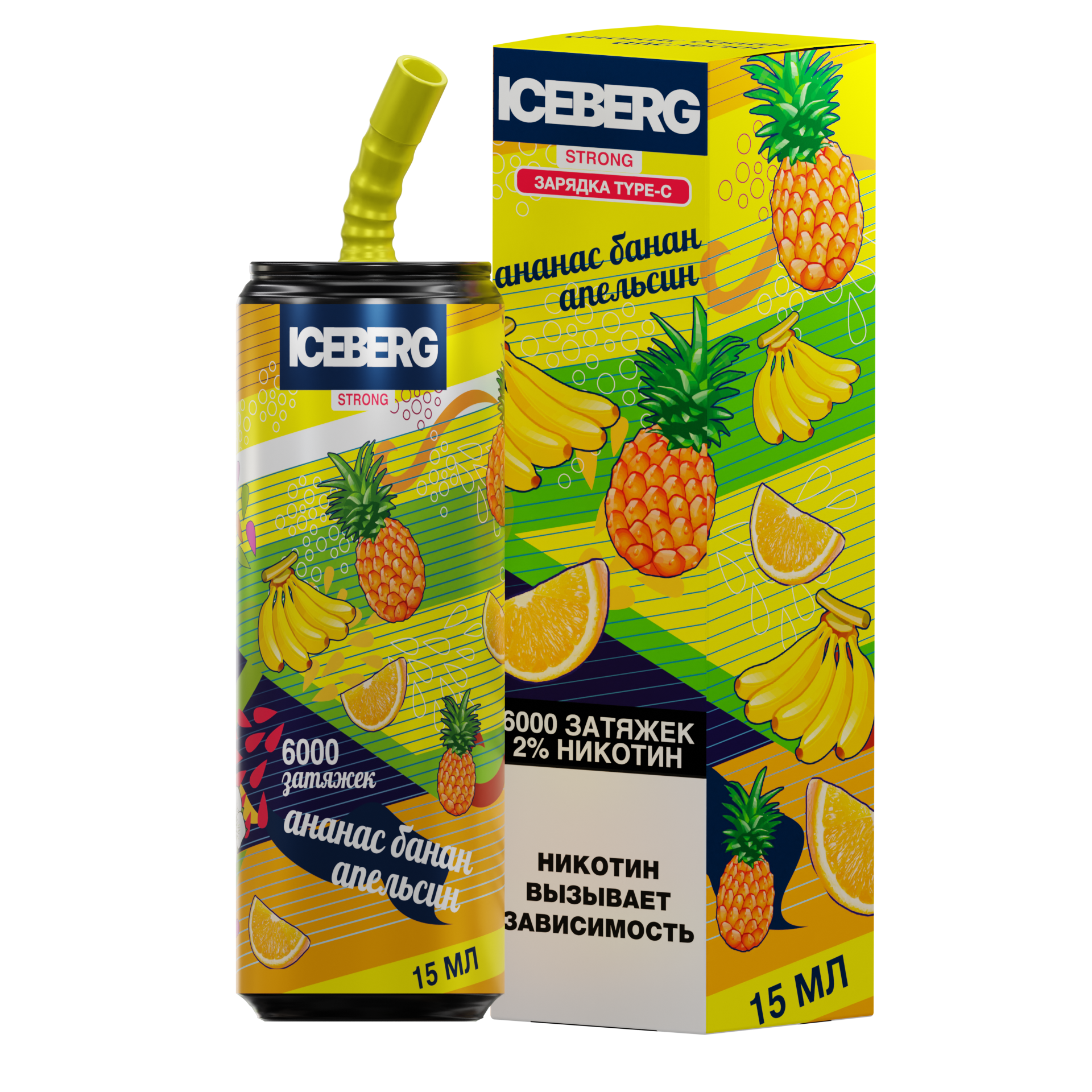 ICEBERG XXL 6000 Ананас банан апельсин 2%