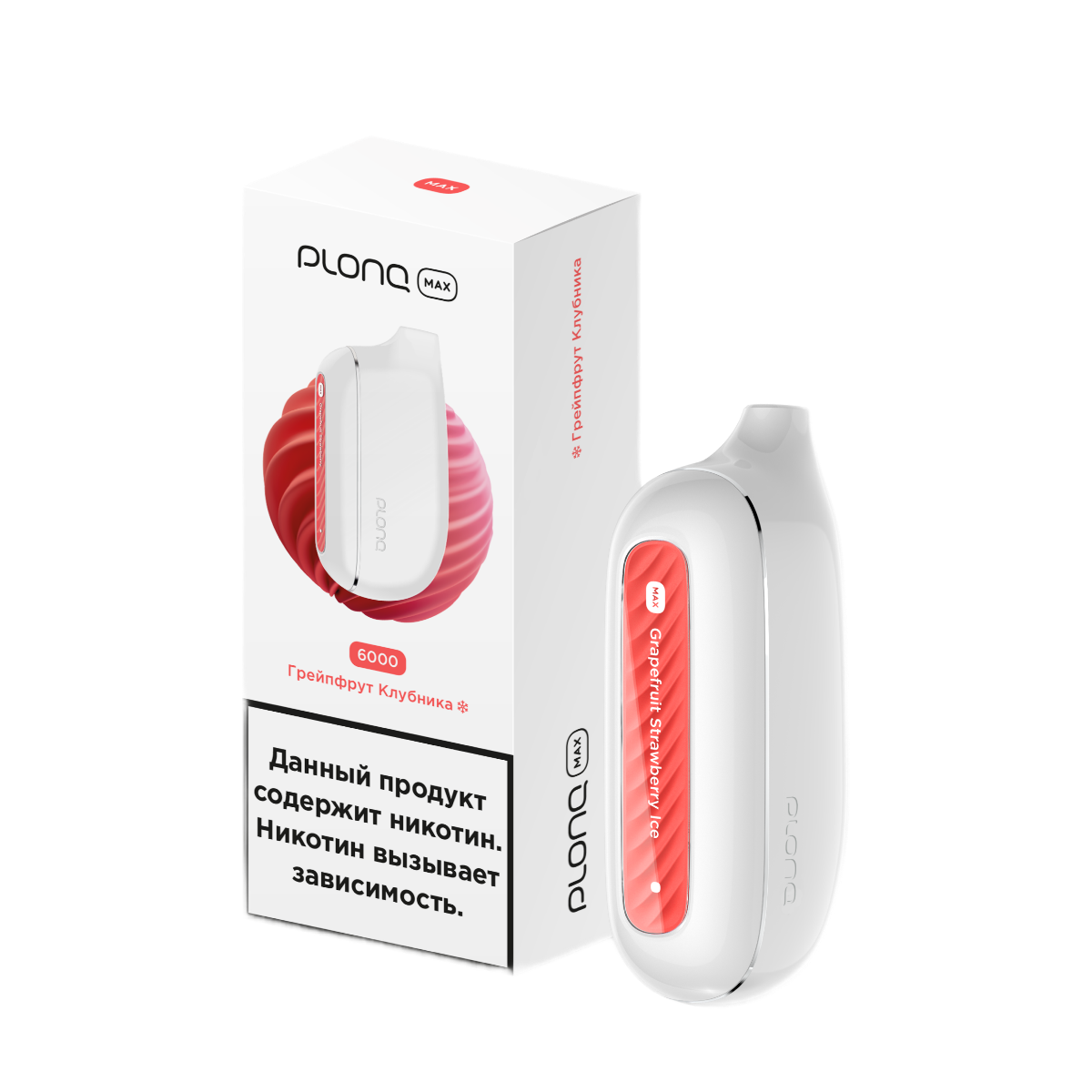 PLONQ MAX 6000 Грейпфрут клубника 2%