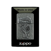 ZIPPO/49536 Dead Mans Hand покр.Street Chrome, лат/сталь, серебро