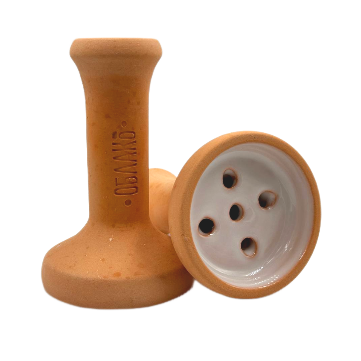 Кальянная чашка керамическая ОБЛАКО MONO Black оранжевый с белой