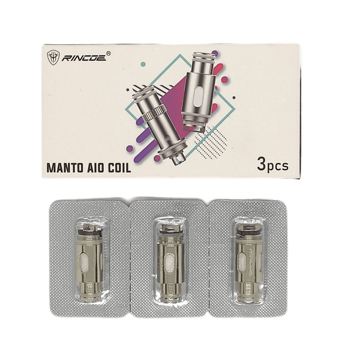 RINCOE Manto Aio 80W Mesh 0.3ohm Coil RK-009A-COIL (в упак. 3 шт.)