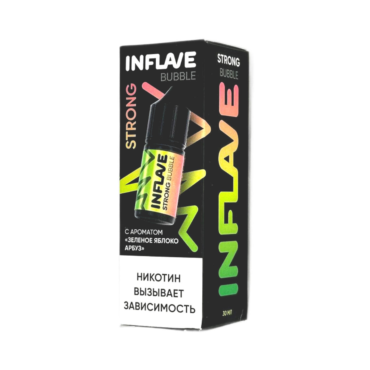 INFLAVE BUBBLE Strong Зеленое яблоко арбуз 30мл.20мг.