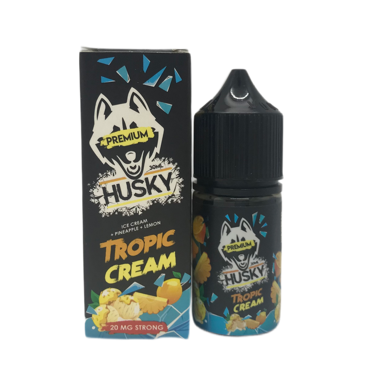 HUSKY Premium strong Ледяное сливочное мороженое лимон ананас 30мл 2%