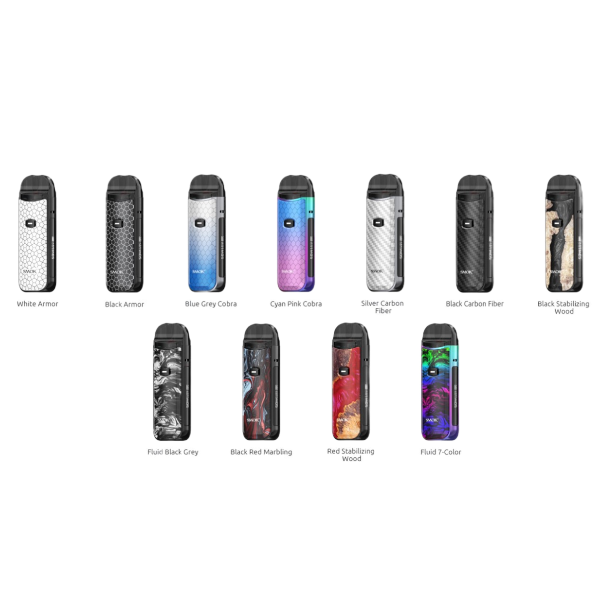 NORD 50W Pod Kit 1800mAh Silver Carbon Fiber SMOK-098E