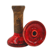 Кальянная чашка керамическая ОБЛАКО GLAZE STD Phunnel M красно-черный мрамор