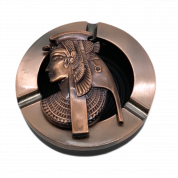 Пепел. мет. круглая мал., низкая с раздв. крышкой D9 см, AM-187