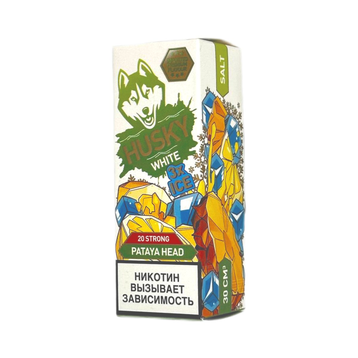 HUSKY SALT strong   WHITE Ананасовый сок лимон лед 30мл.20мг.