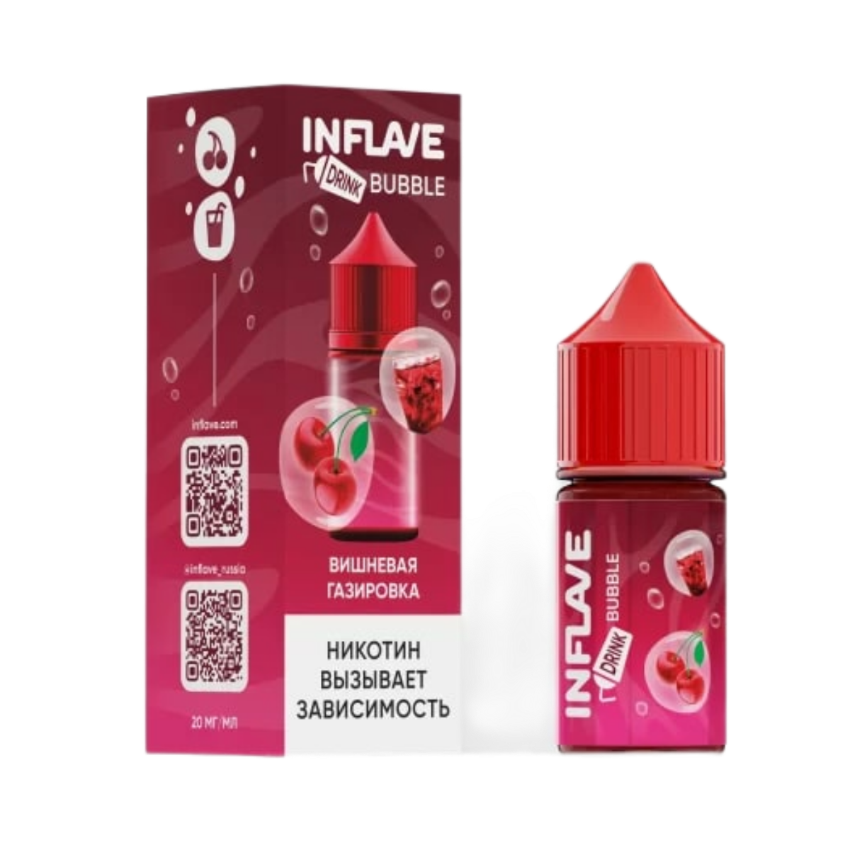 INFLAVE BUBBLE Вишневая газировка 30мl. 2%