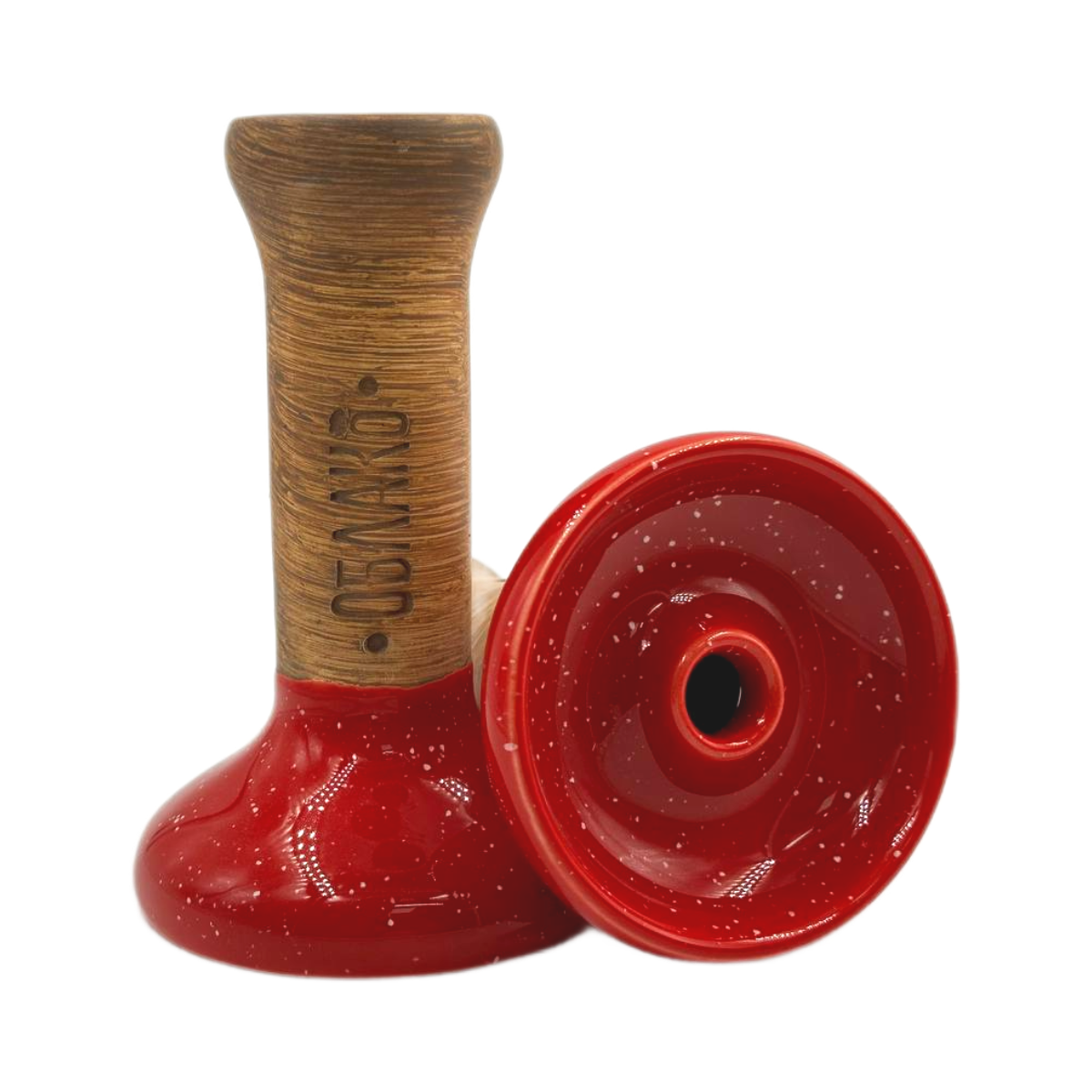 Кальянная чашка керамическая ОБЛАКО GLAZE STD Phunnel M красный в точку