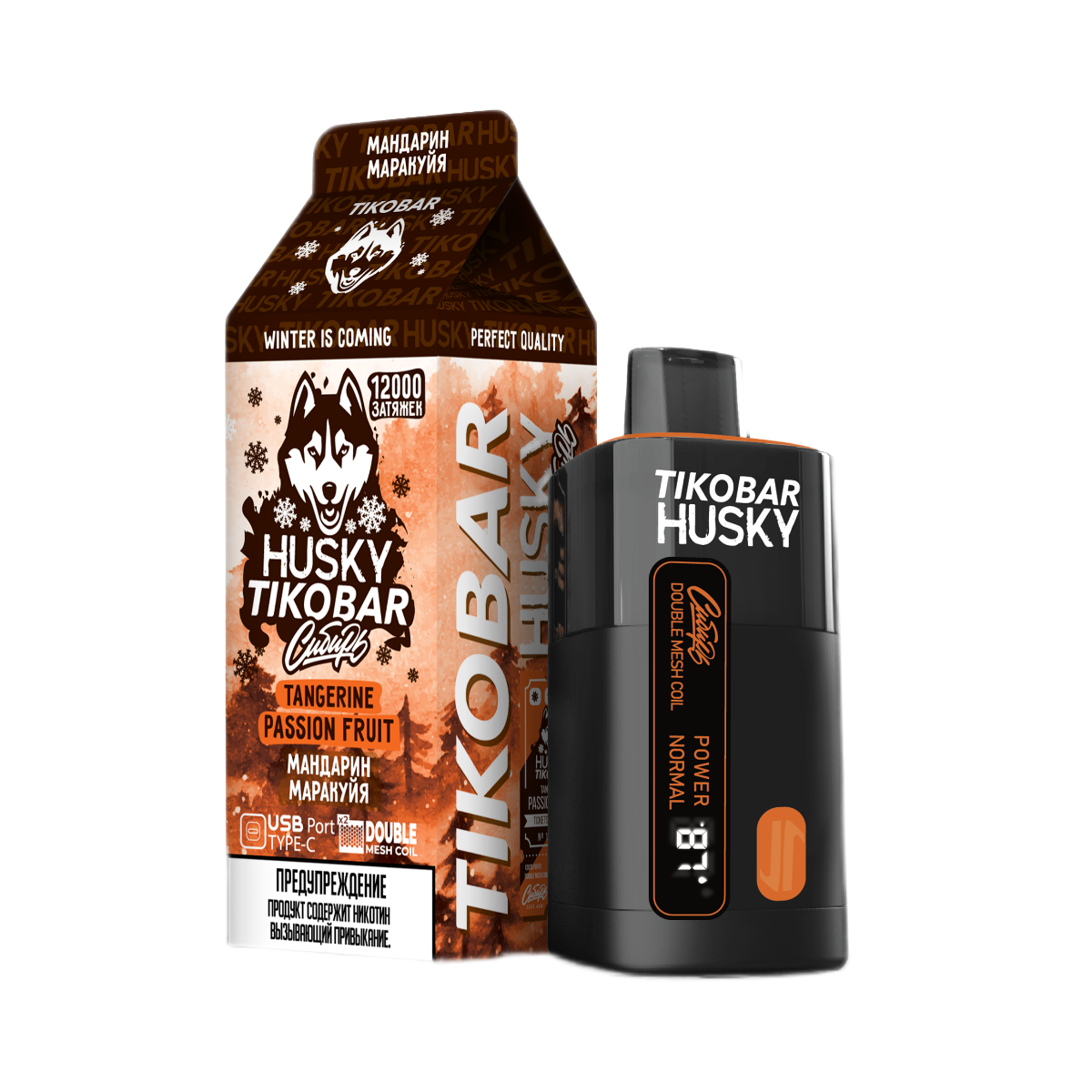 TIKOBAR HUSKY СИБИРЬ 12000 Мандарин маракуйя 2%