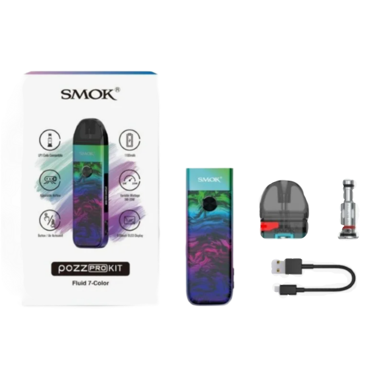 SMOK POZZ PRO 1100mAh Pod Kit Green Blue Alloy SMOK-120C