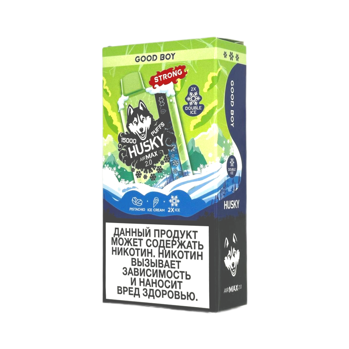 HUSKY AIRMAX 2.0 15000 Strong Фисташковое мороженое 2%