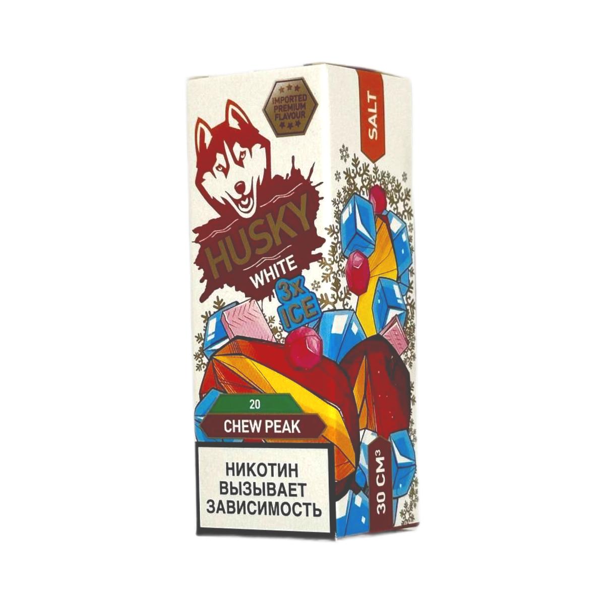 HUSKY SALT WHITE Ледяная жвачка манго 30мл.20мг.
