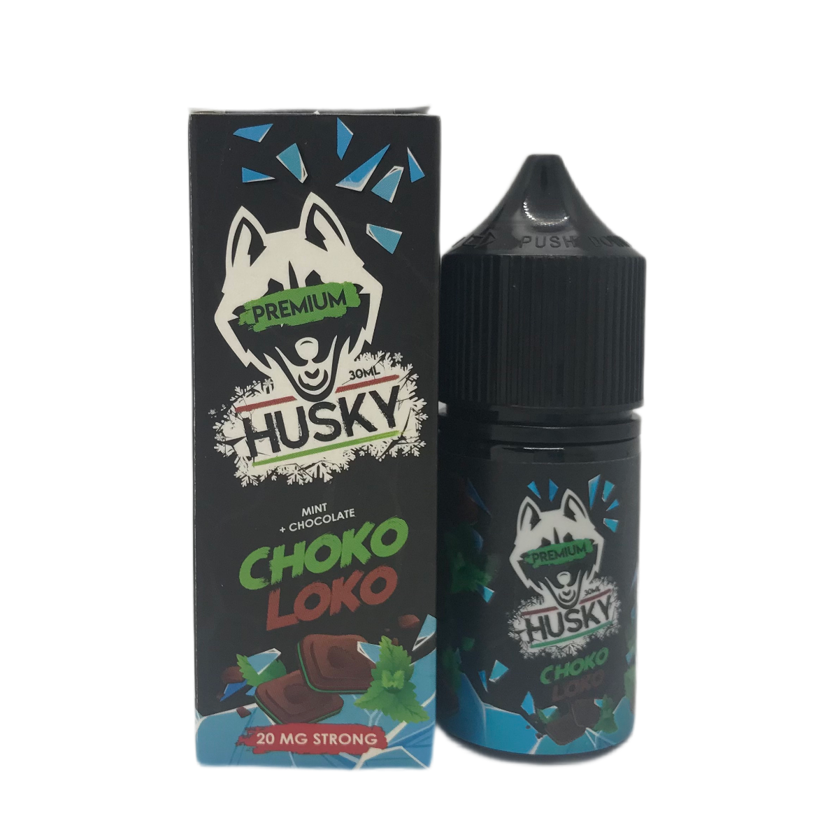HUSKY Premium strong Тёмный шоколад ледяная перечная мята 30мл 2%