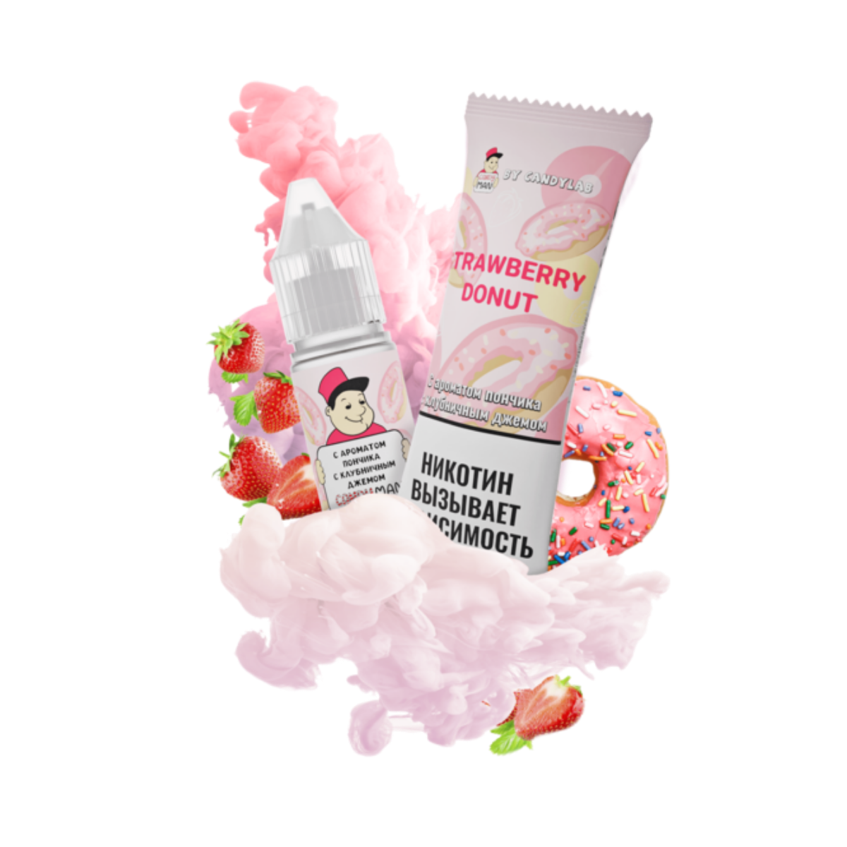 CANDYMAN Пончик с клубничным джемом 10мл.15мг