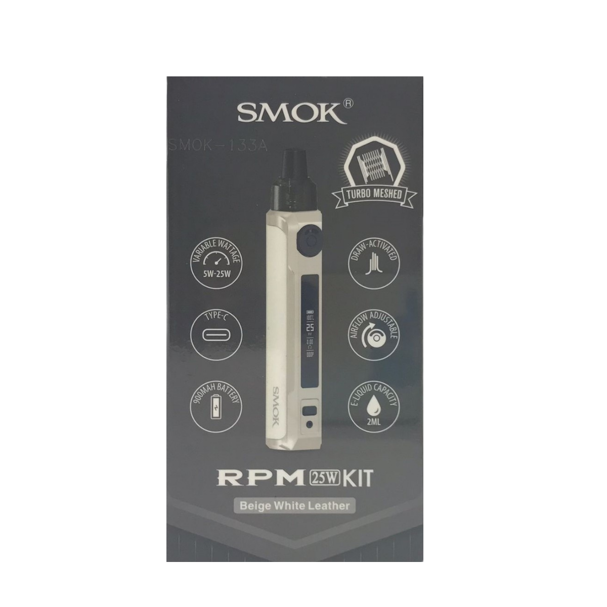SMOK RPM 25W 900mAh Pod Kit Beige White Leather SMOK-133A