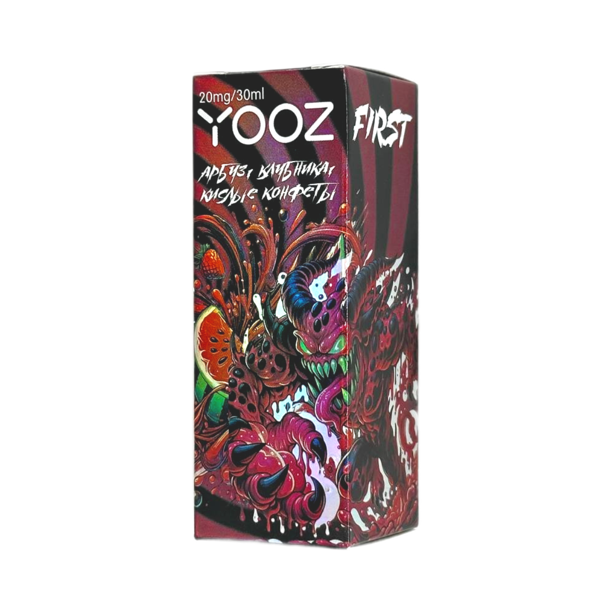 YOOZ First Арбуз клубника кислые конфеты 30мл.20мг.
