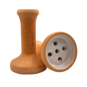 Кальянная чашка керамическая ОБЛАКО MONO Black оранжевый с белой