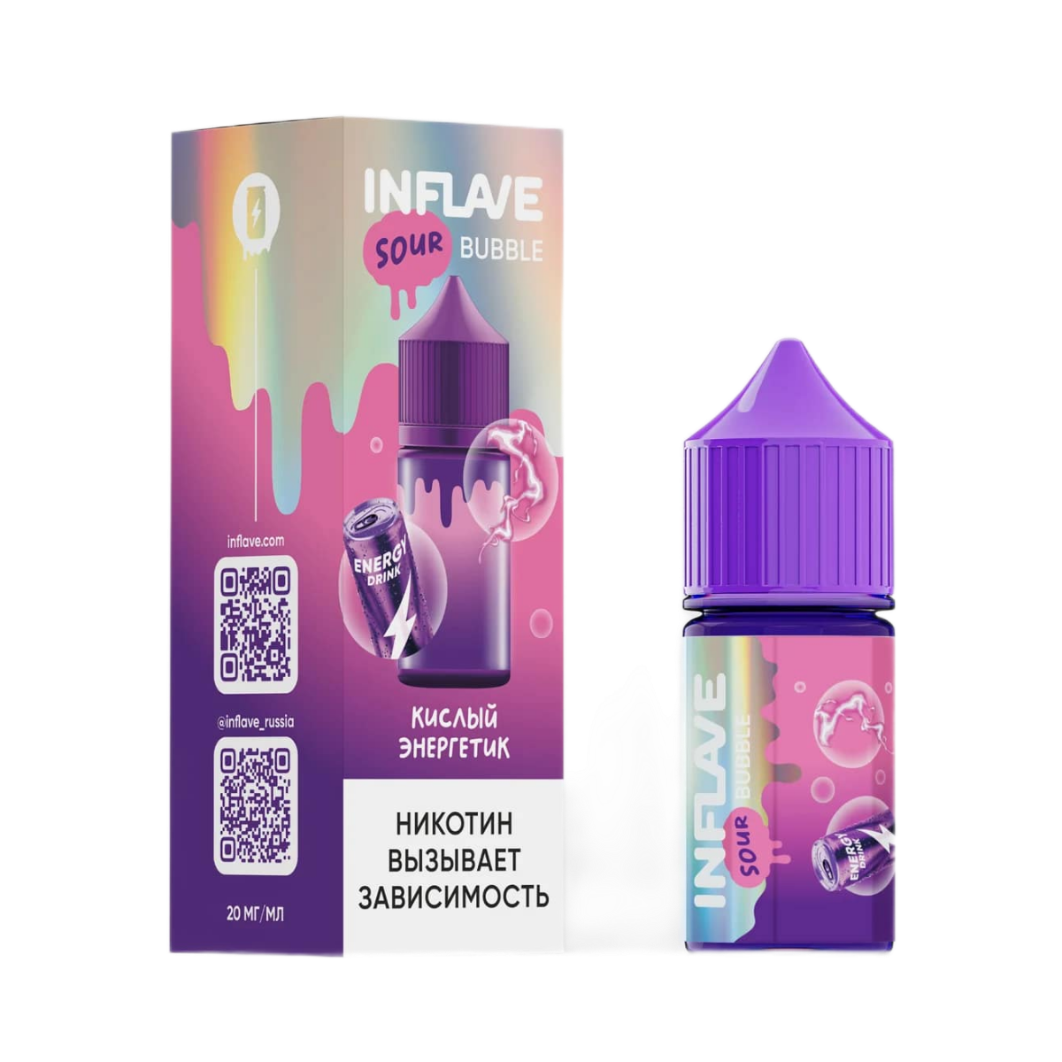 INFLAVE BUBBLE Кислый энергетик 30мl. 2%