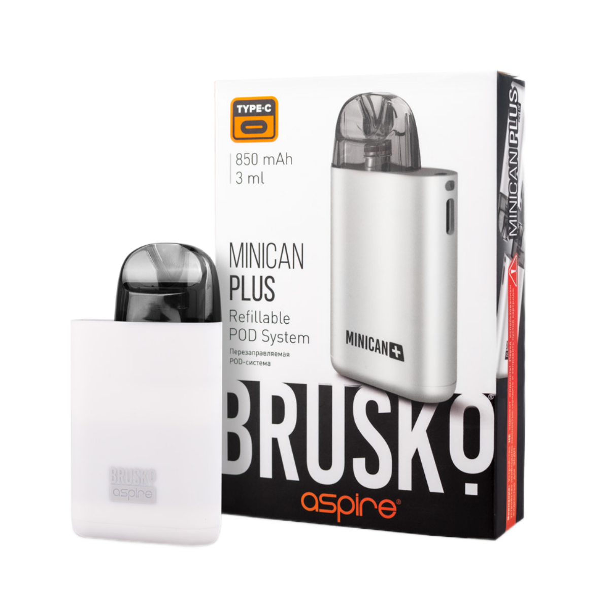 BRUSKO MINICAN PLUS 850mAh Белый