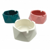 Пепельница TVC керамическая гранёная цветная D11см.