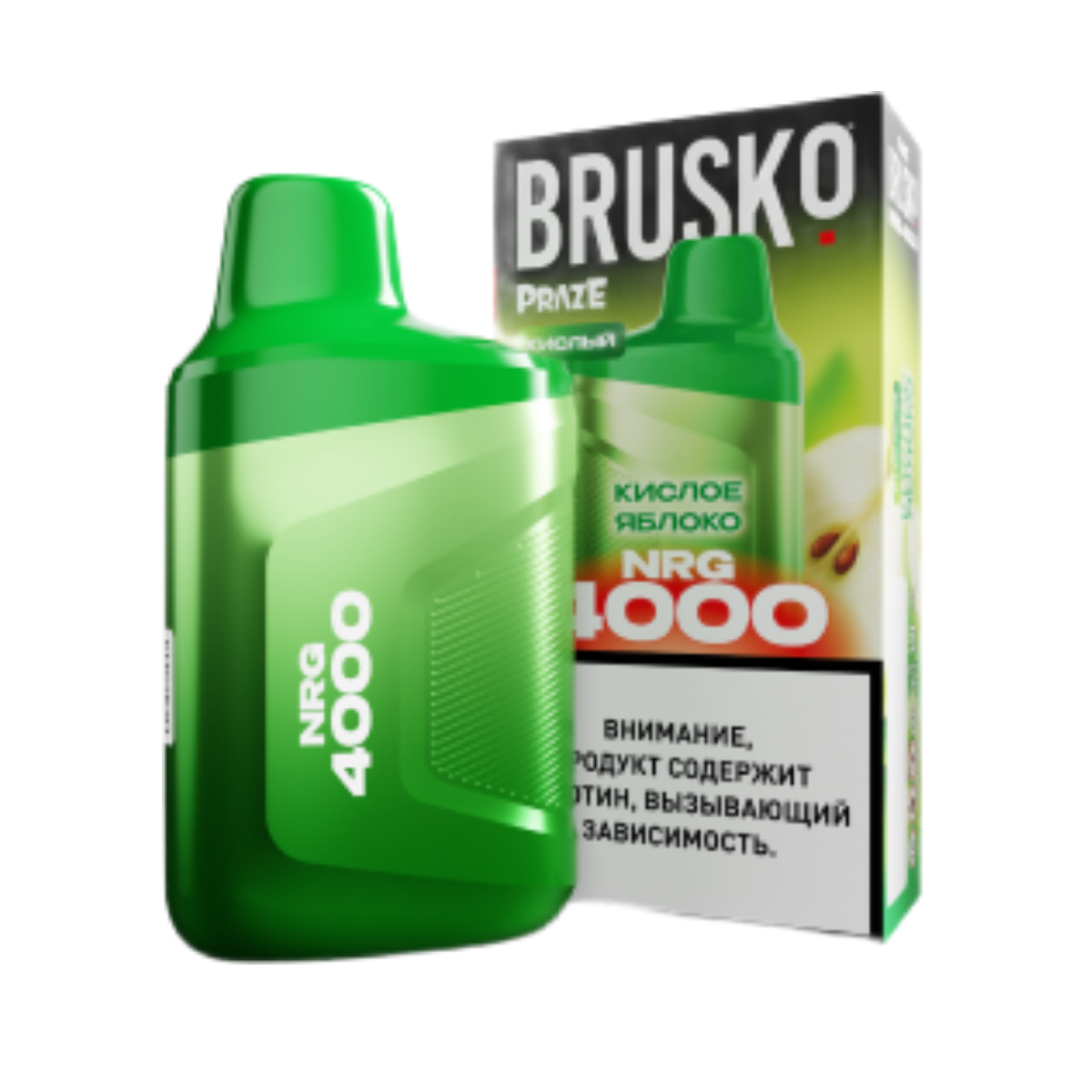 BRUSKO NRG 4000 Кислое яблоко 2%