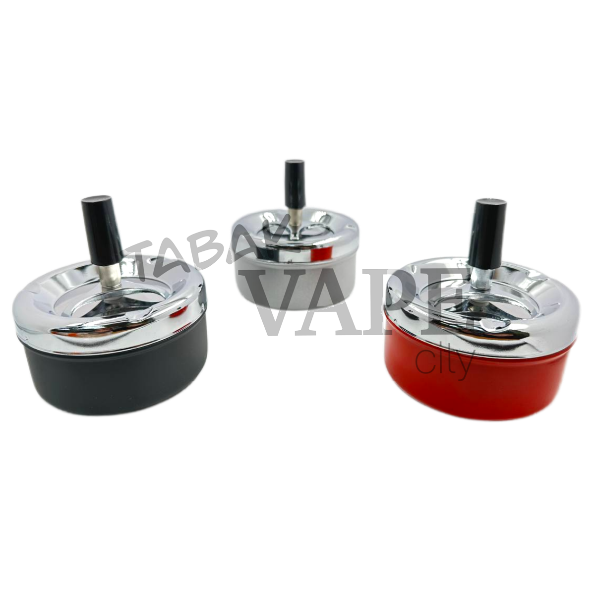 Пепельница TVC металл цветная матовая /крутящий элемент D9.5см.