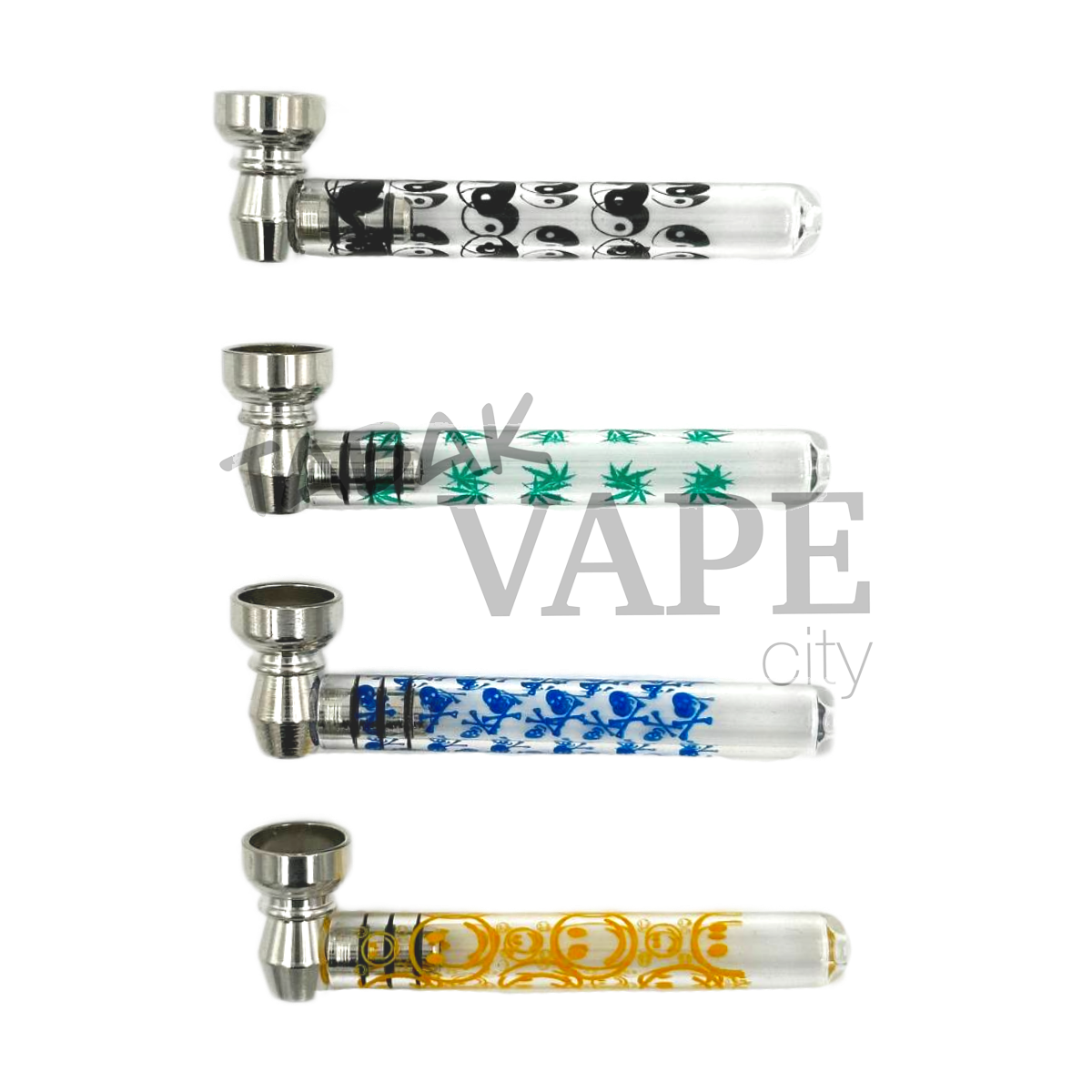 Трубка TVC с сеткой стеклянная цветная L9.5см