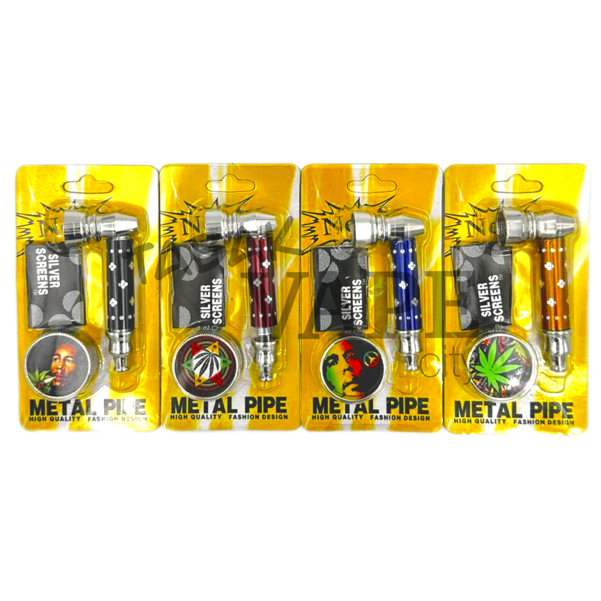 Трубка Блистер TVC с гриндером/ с сеткой со стразами цветная L7см/D3см