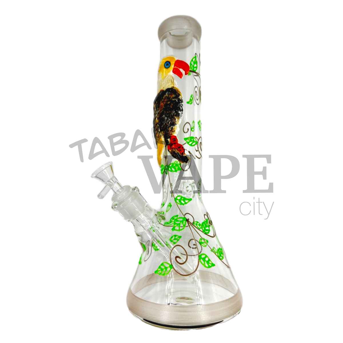 Бонг TVC 35см прозрачный с инкрустацией
