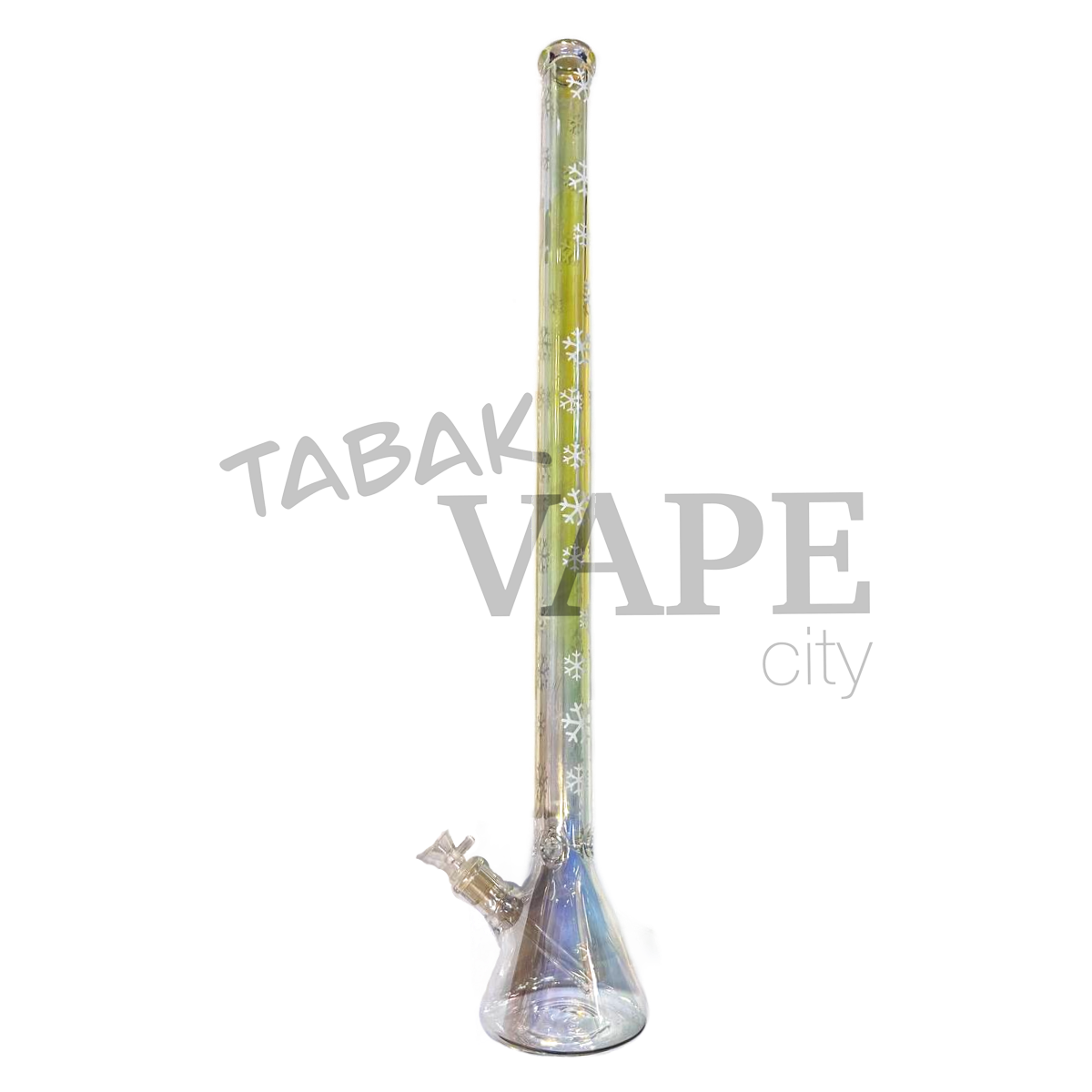 Бонг TVC стекло 90 см Снежинки цветной