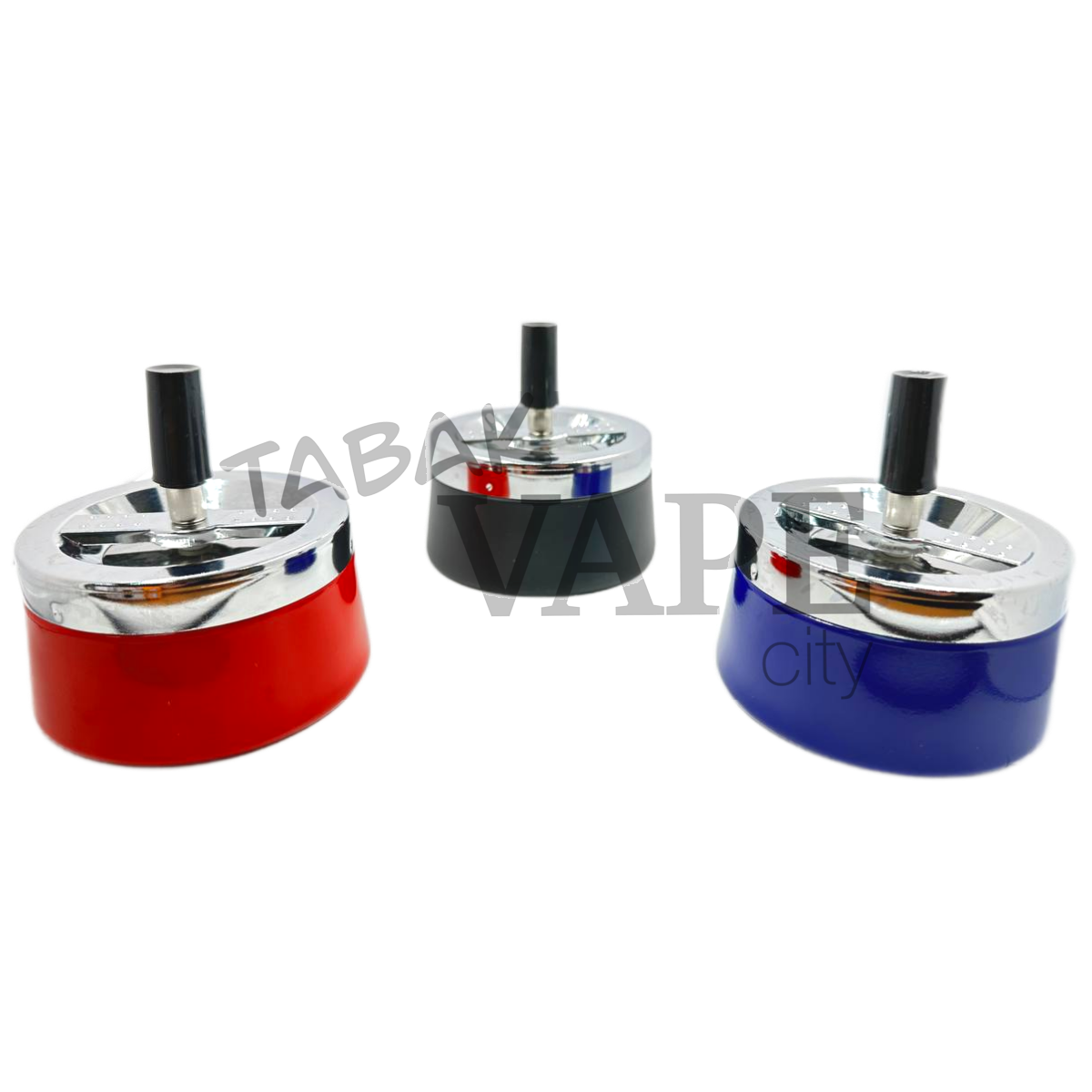 Пепельница TVC металл Металлик цветная /крутящий элемент D10см.