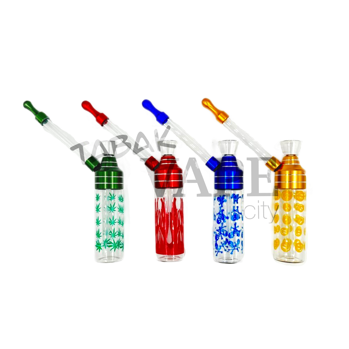 Бонг TVC 12.5см карманный прозрачный с рисунком