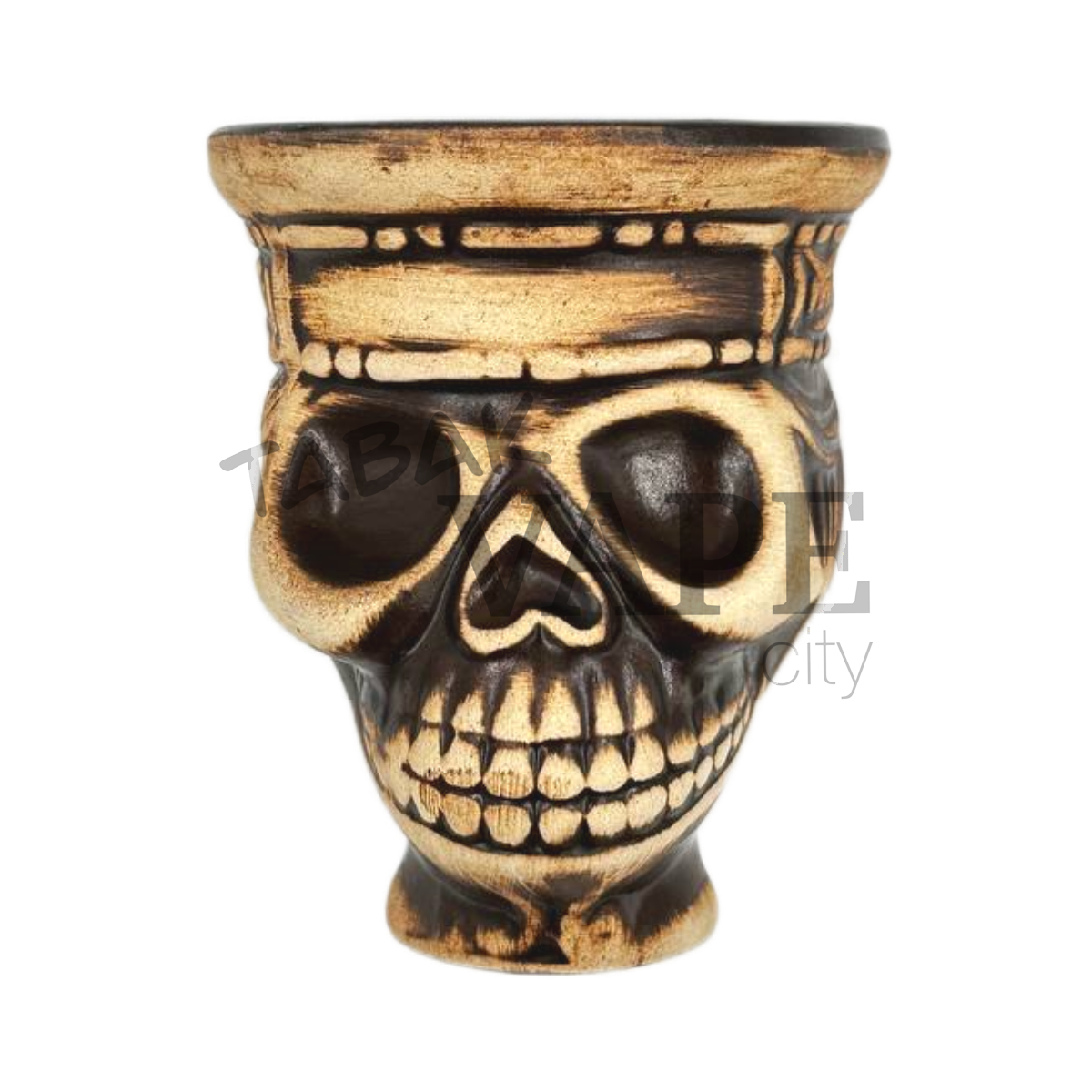 Кальянная чашка TVC керамическая череп светлый