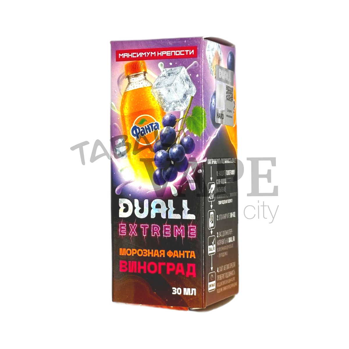 DUALL EXTREME EXTRA HARD Морозная фанта виноград 30мл.20мг.