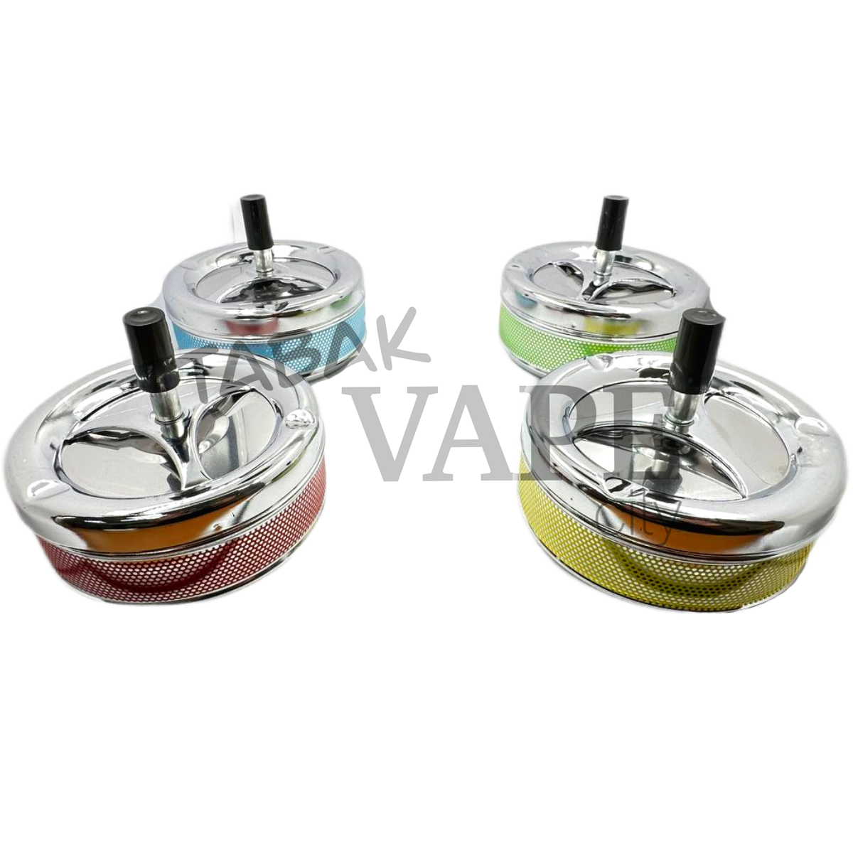 Пепельница TVC металл сетка цветная /крутящий элемент D13см.