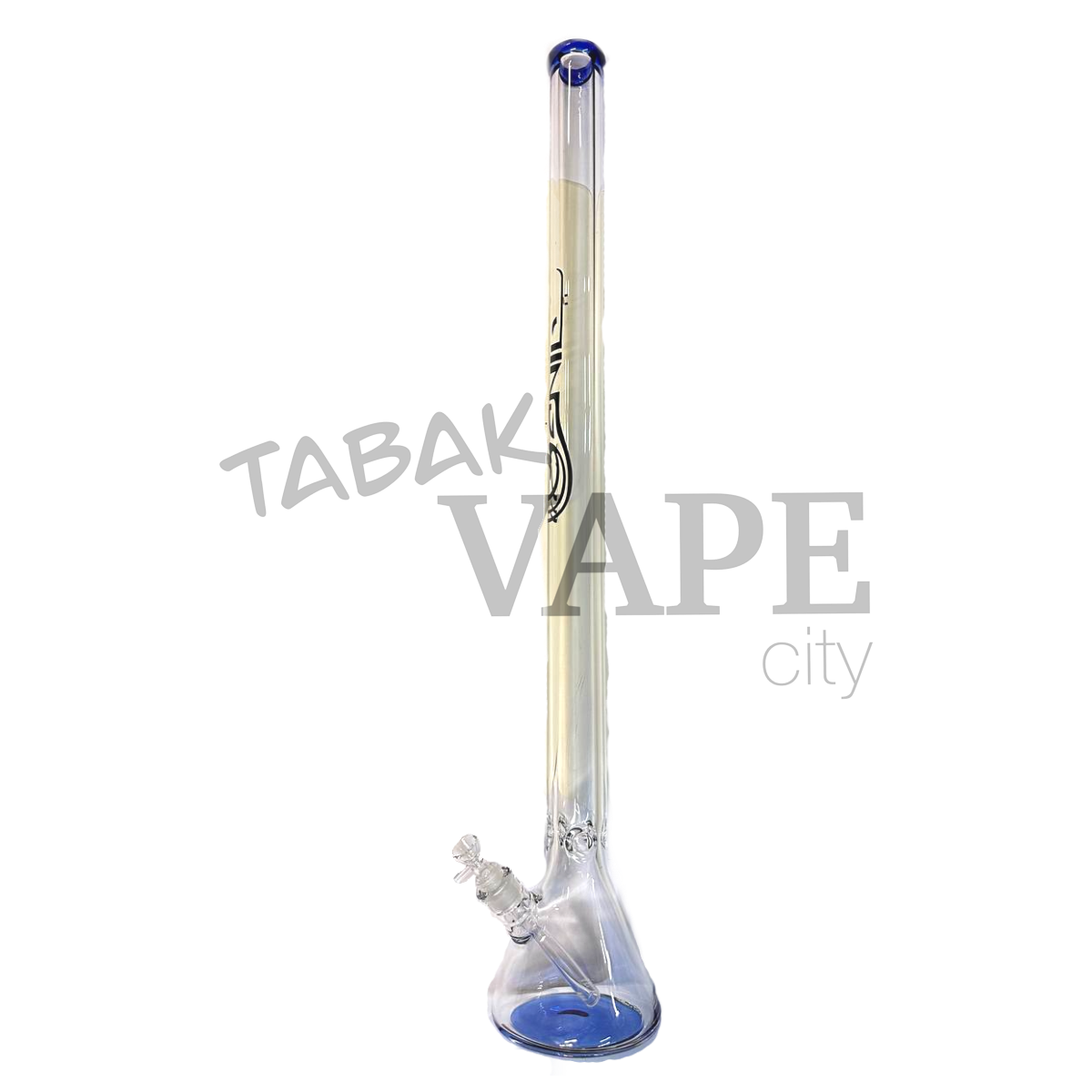 Бонг TVC стекло 90 см прозрачный рисунок цветное горло