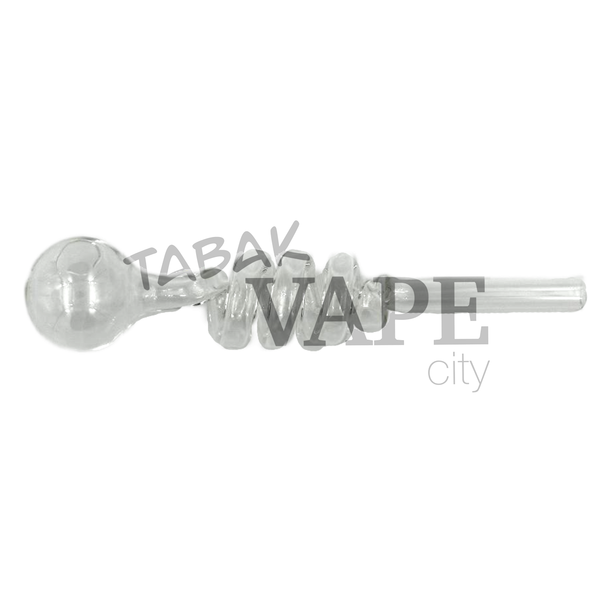 Трубка TVC стеклянная прозрачная шар спираль L14см/D3см