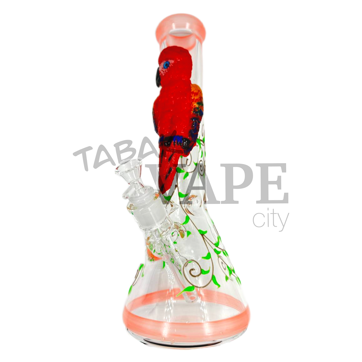 Бонг TVC 35см прозрачный с инкрустацией