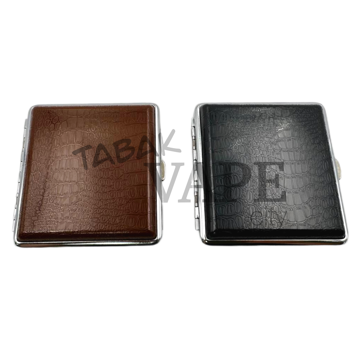 Портсигар TVC искусственная кожа крокодил магнитный зажим 20 сигарет