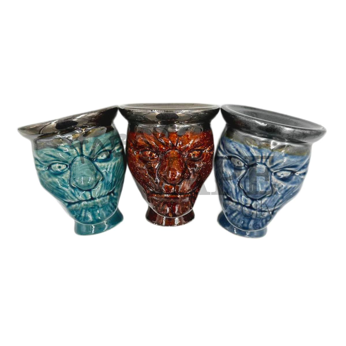 Кальянная чашка TVC керамическая демон цветной