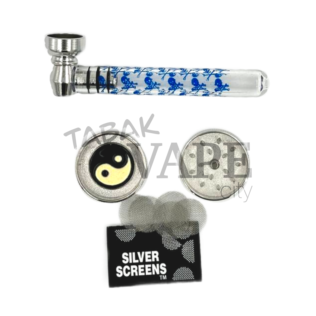 Трубка Блистер TVC с гриндером/ с сеткой Amsterdam L9.5см/D3см