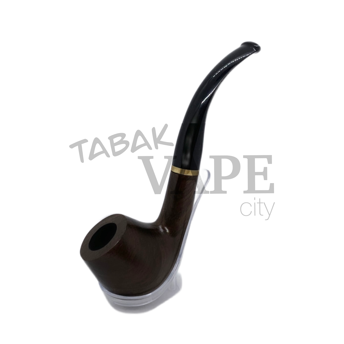 Трубка TVC под фильтр стандарт 9мм тёмно-коричневая с золотой полосой в чехле