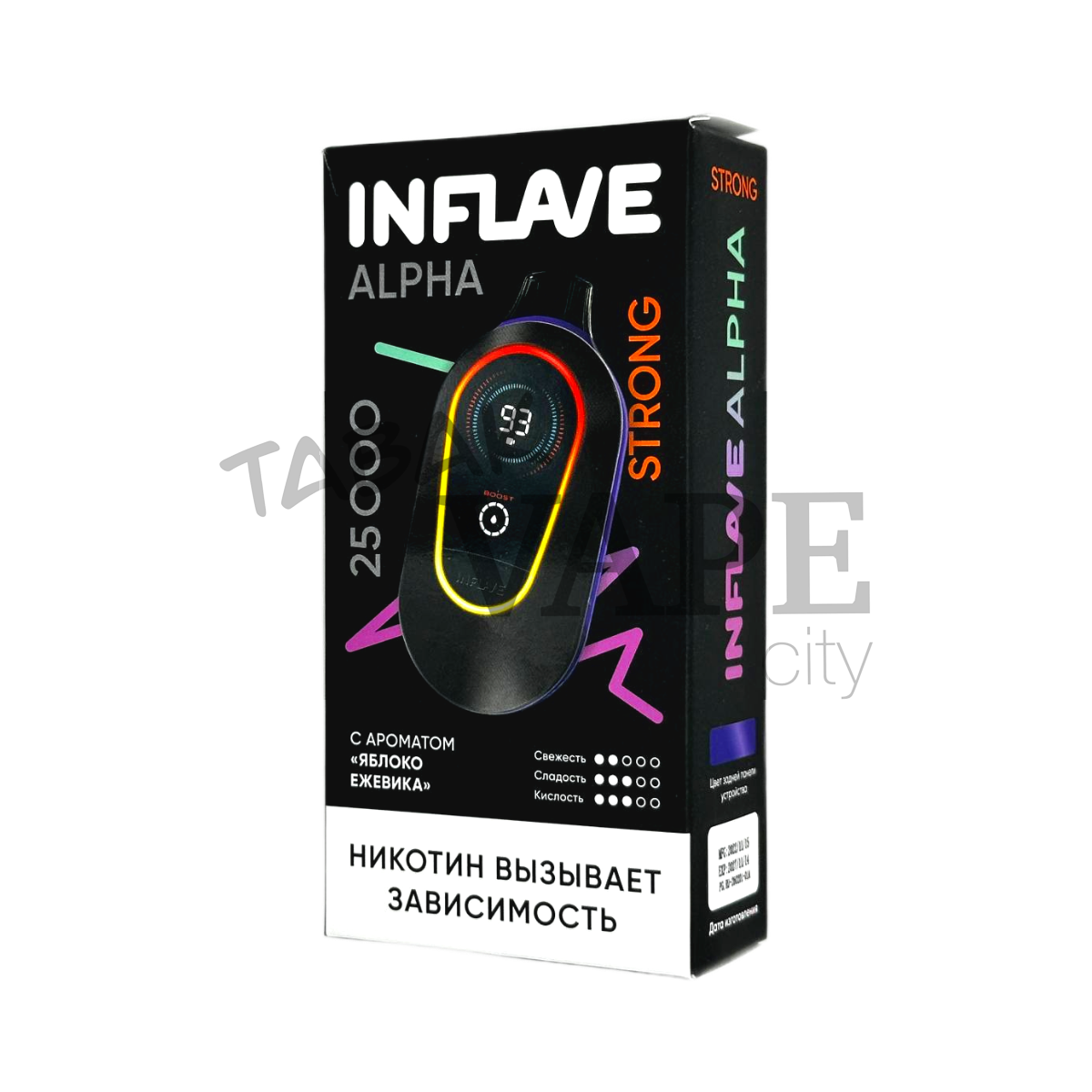 INFLAVE ALPHA 25000 Strong Яблоко ежевика 2%