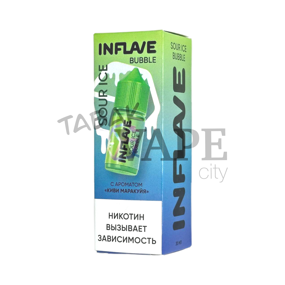 INFLAVE BUBBLE SOUR ICE Киви маракуйя холод с кислинкой 30мл.2%
