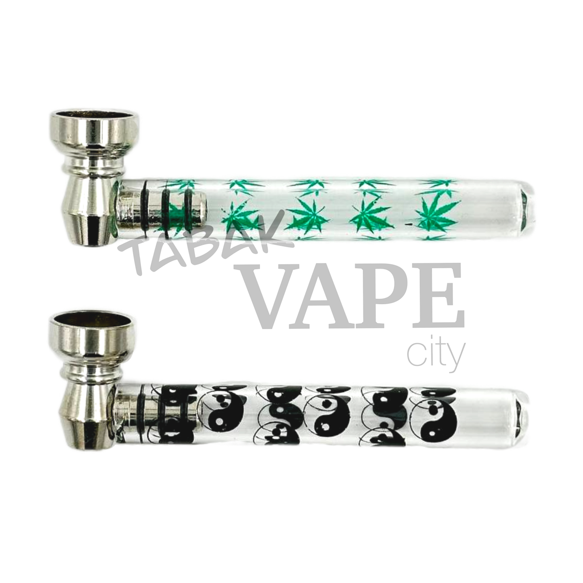 Трубка TVC стеклянная с сеткой с рисунком L9.5см