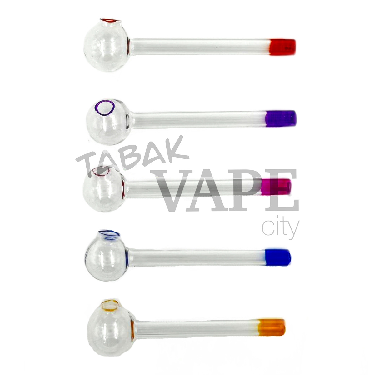 Трубка TVC шар с цветным ободком L10см/D2см