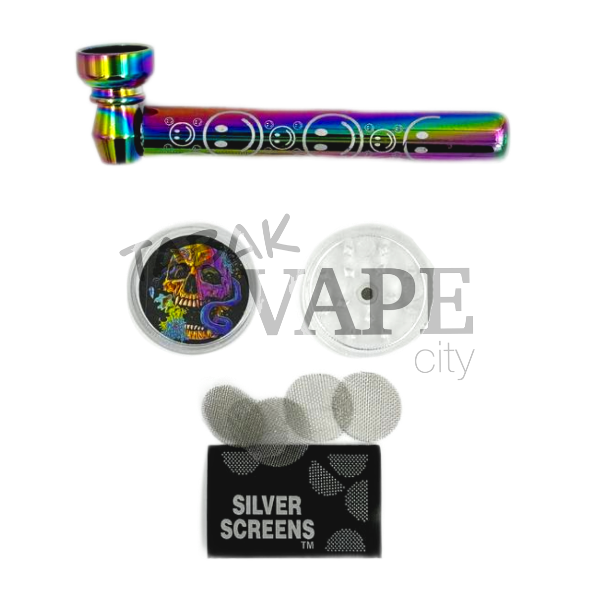 Трубка Блистер TVC с гриндером/ с сеткой Хамелеон L9.5см/D3см