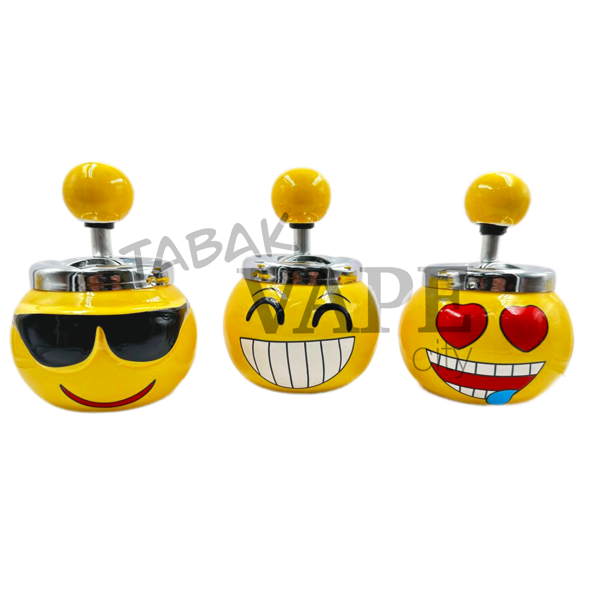 Пепельница TVC керамическая смайлик /крутящий элемент D10.5см.